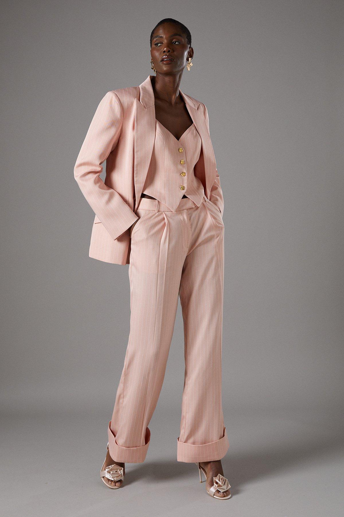Coast Pinstripe Trouser Peach image 2