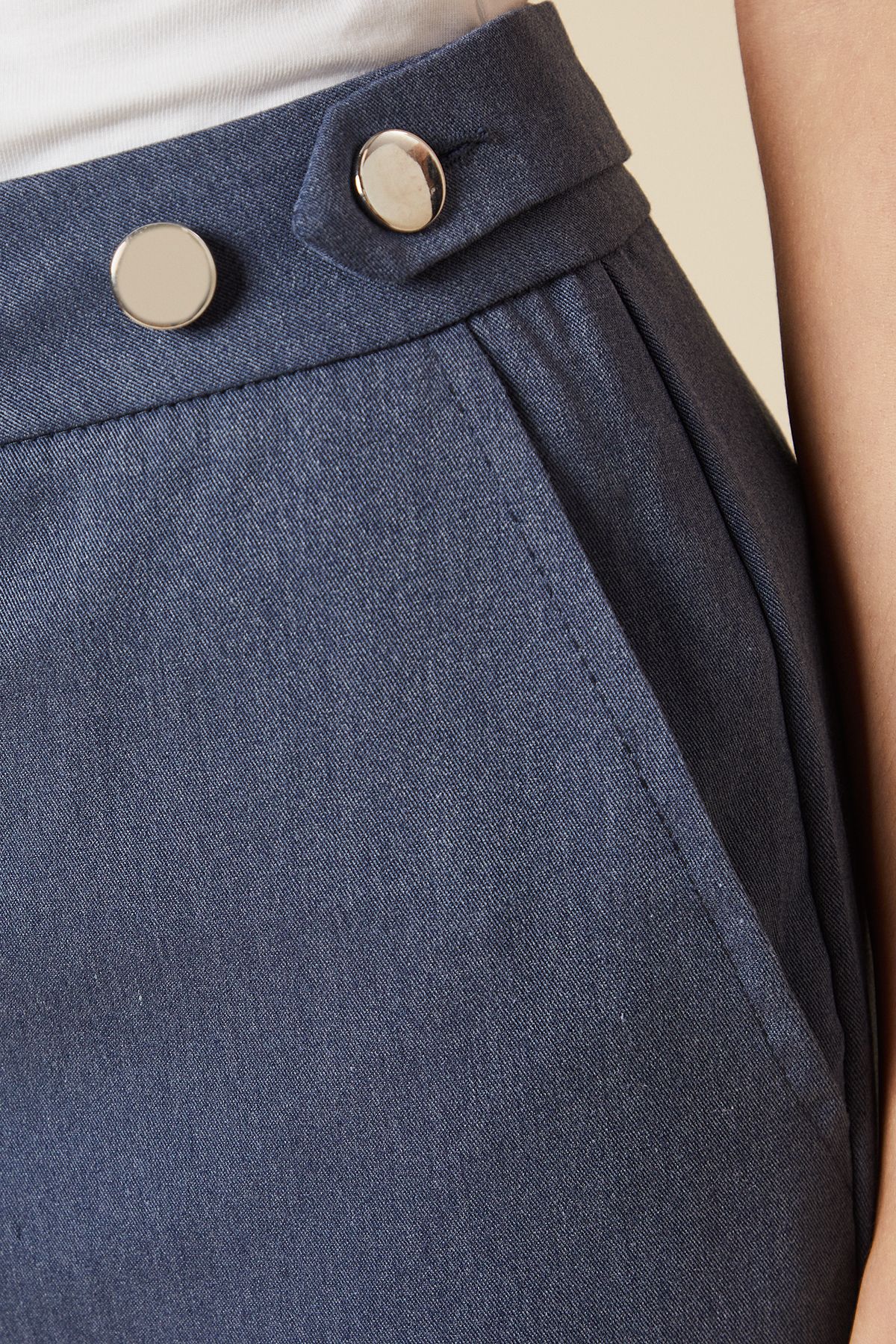 Dorothy Perkins Tab Detail Wide Leg Trouser Blue image 5