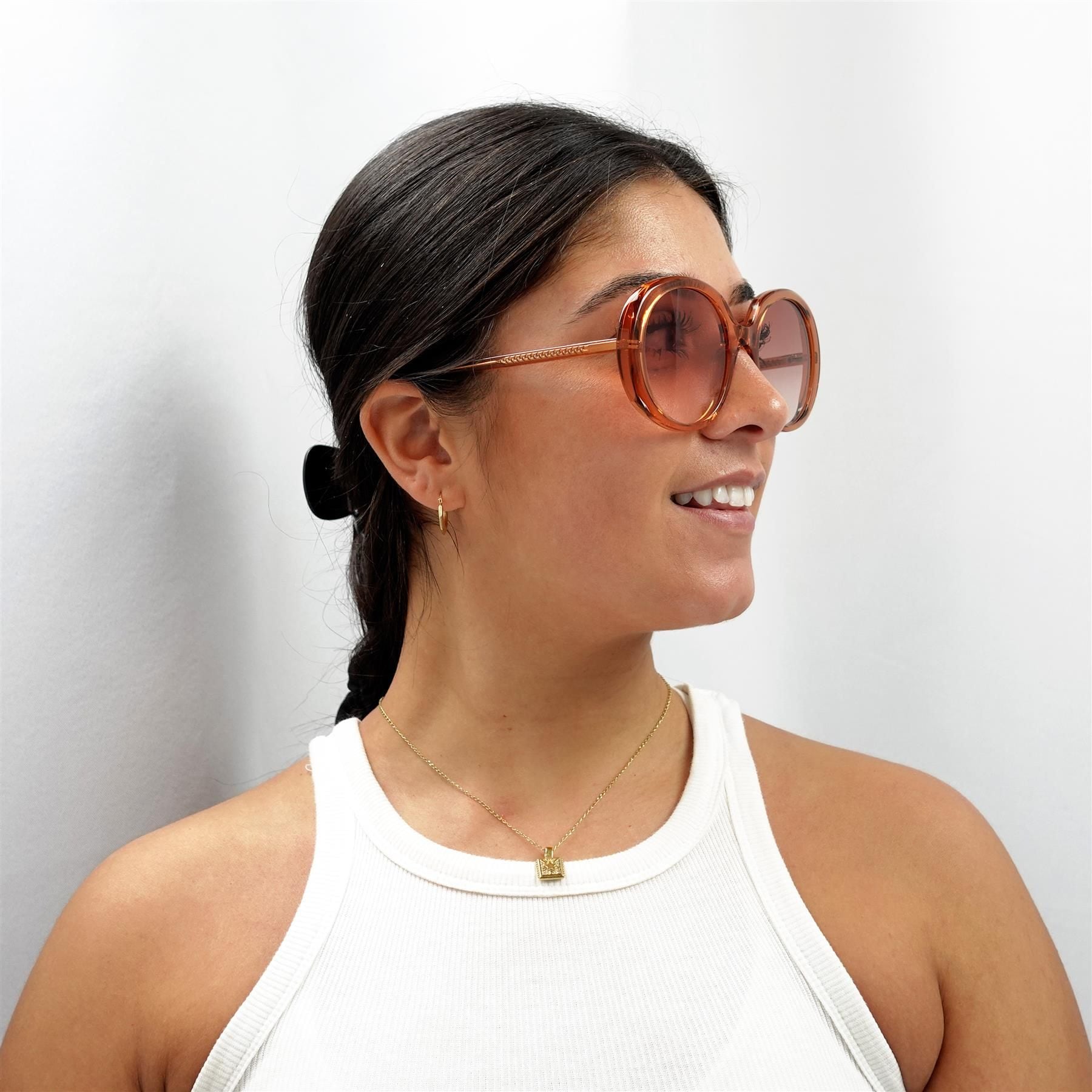 Chloe Oval Transparent Dark Orange Orange Gradient  CH0007S image 6