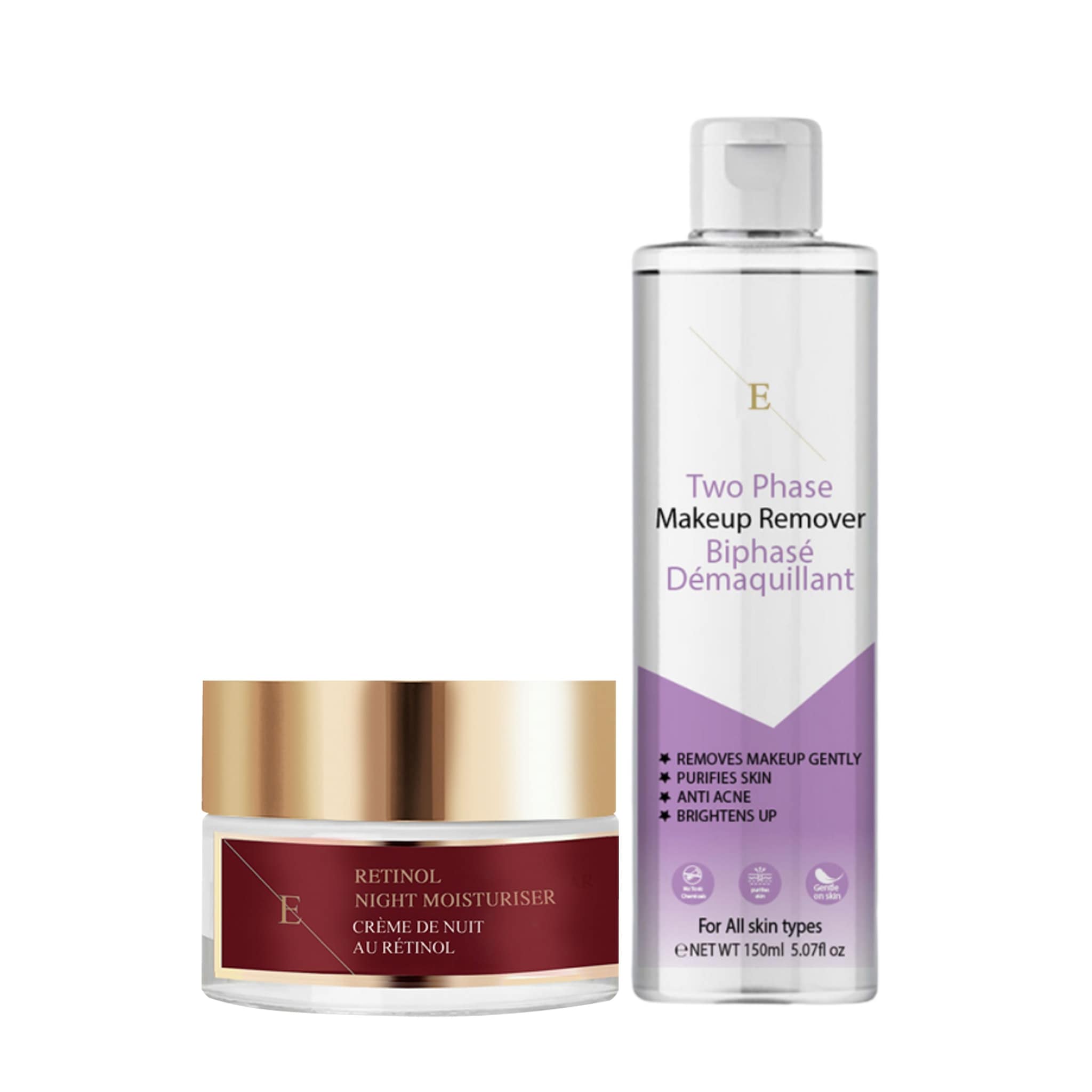 Erth Skin London Retinol Night Moisturiser 50ml + Two phase Makeup remover 150 ml image 1