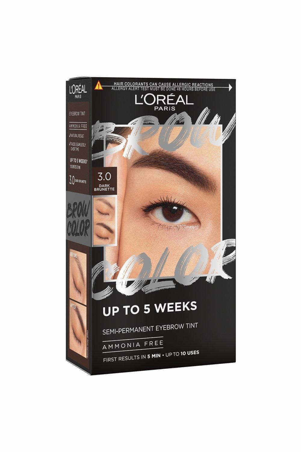 L'Oréal Paris Brow Color, Semi-Permanent Tint Dark Brunette image 1
