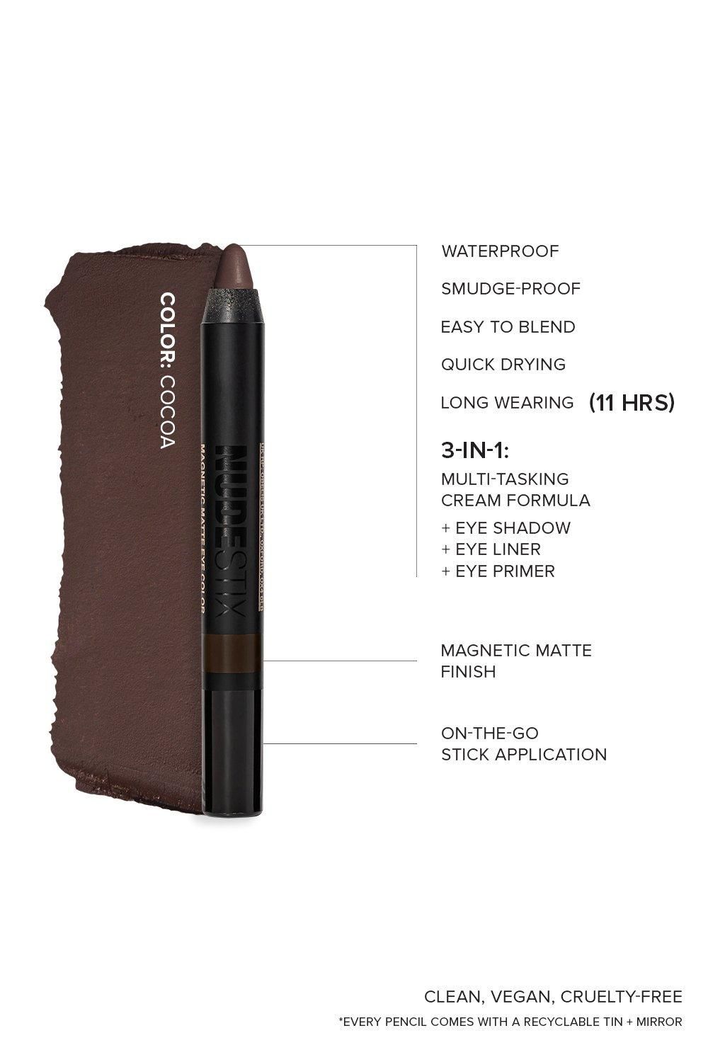 Nudestix Magnetic Matte Eye Colour Cocoa image 3