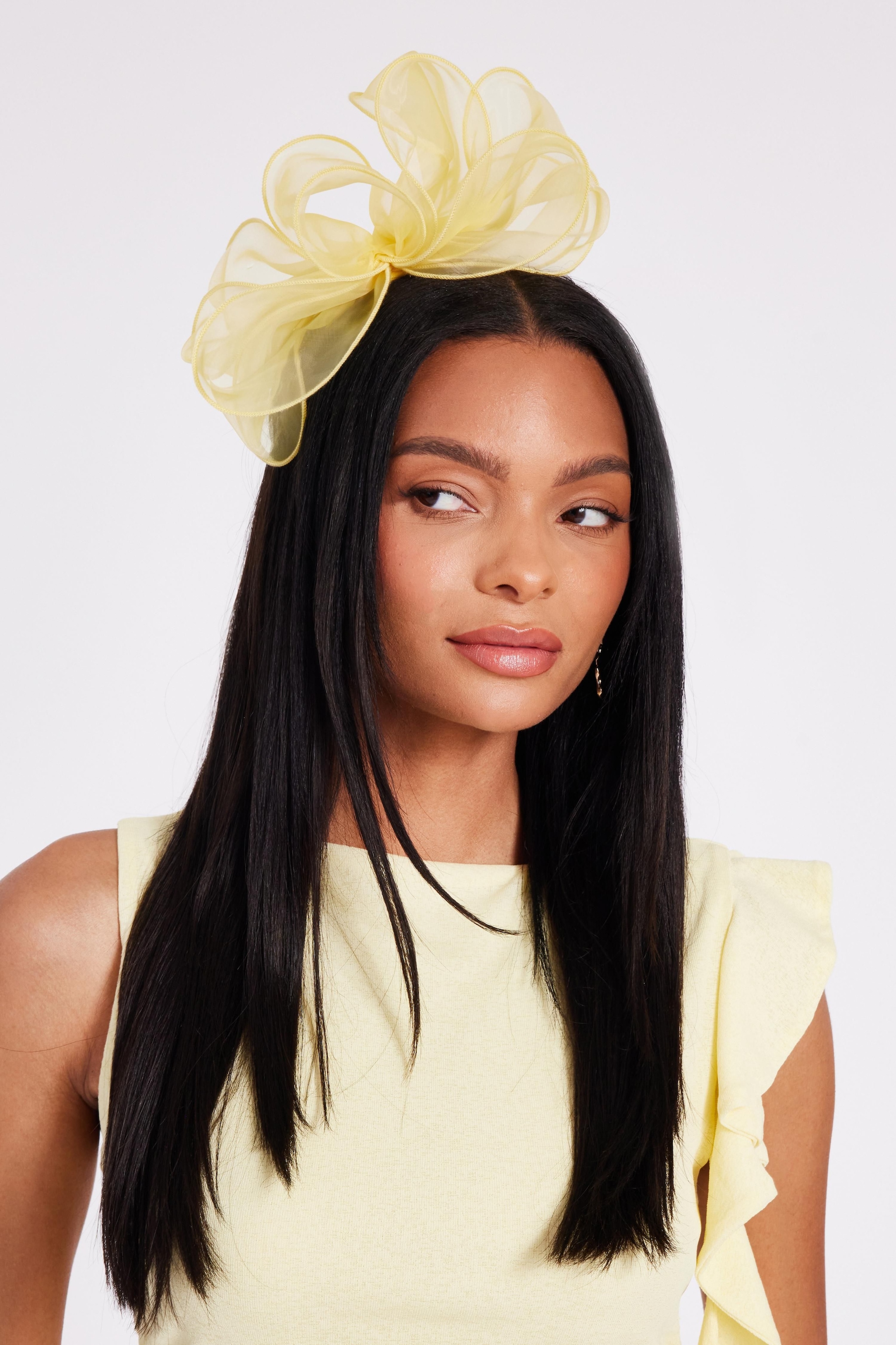 Quiz Lemon Mesh Headband Fascinator image 1
