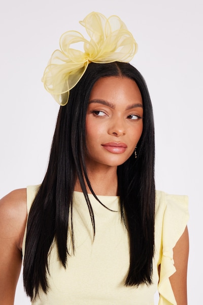 Quiz Lemon Mesh Headband Fascinator