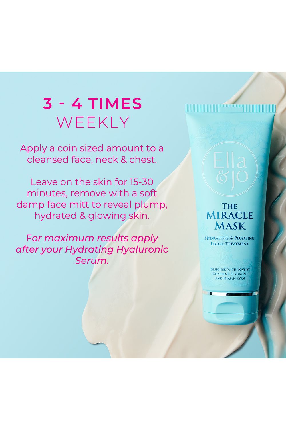 Ella & Jo Cosmetics The Miracle Mask  Hydrating & Plumping 100ml Multi image 4