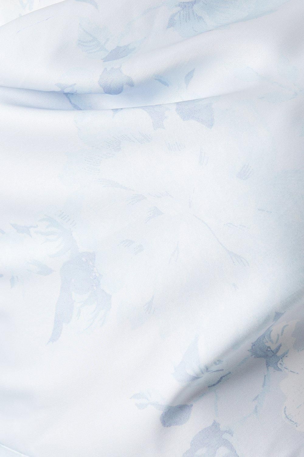 Coast Printed Asymmetric Sleeve Bridesmaid Dress Blue image 6