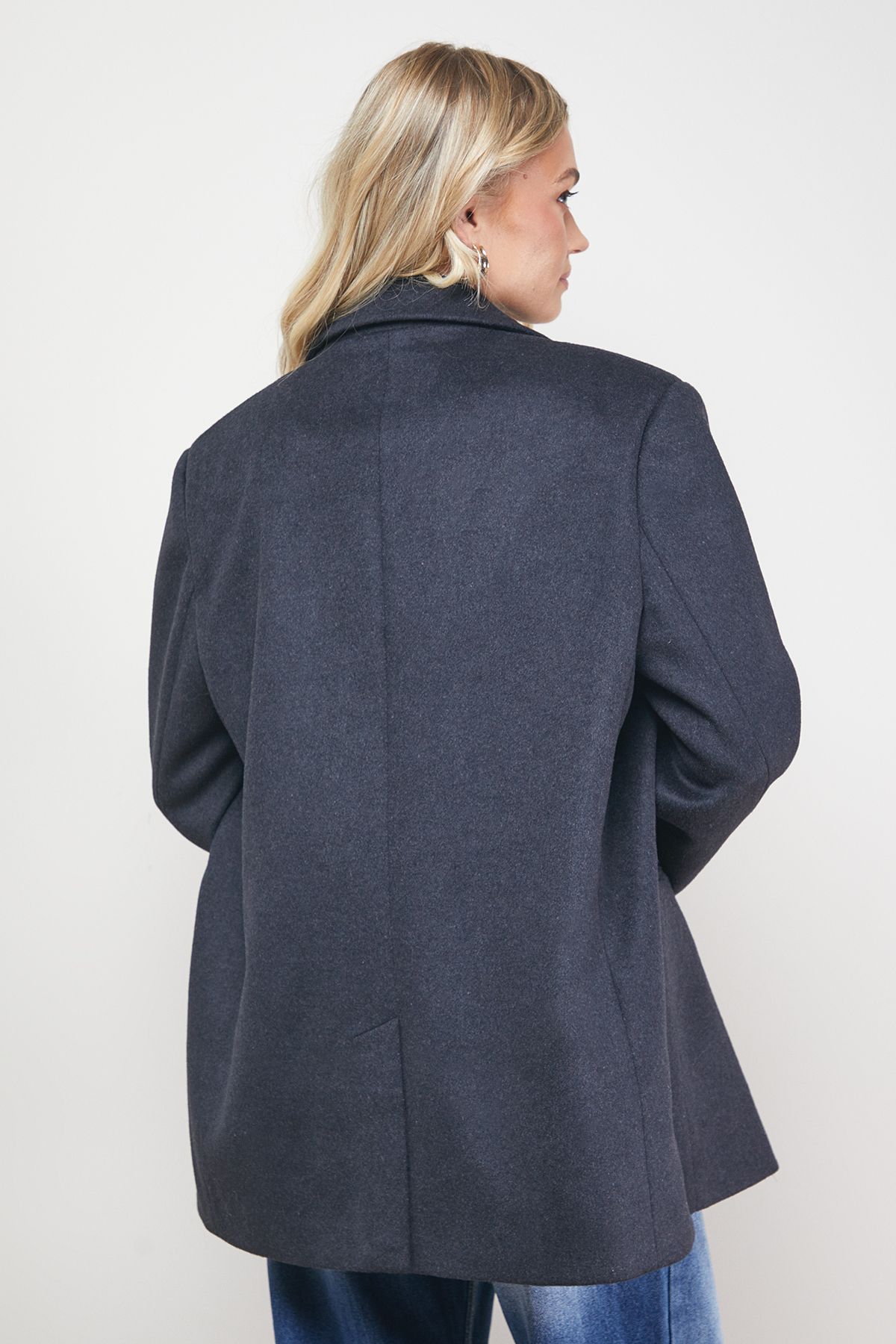 Oasis Relaxed Blazer Coat Black image 5