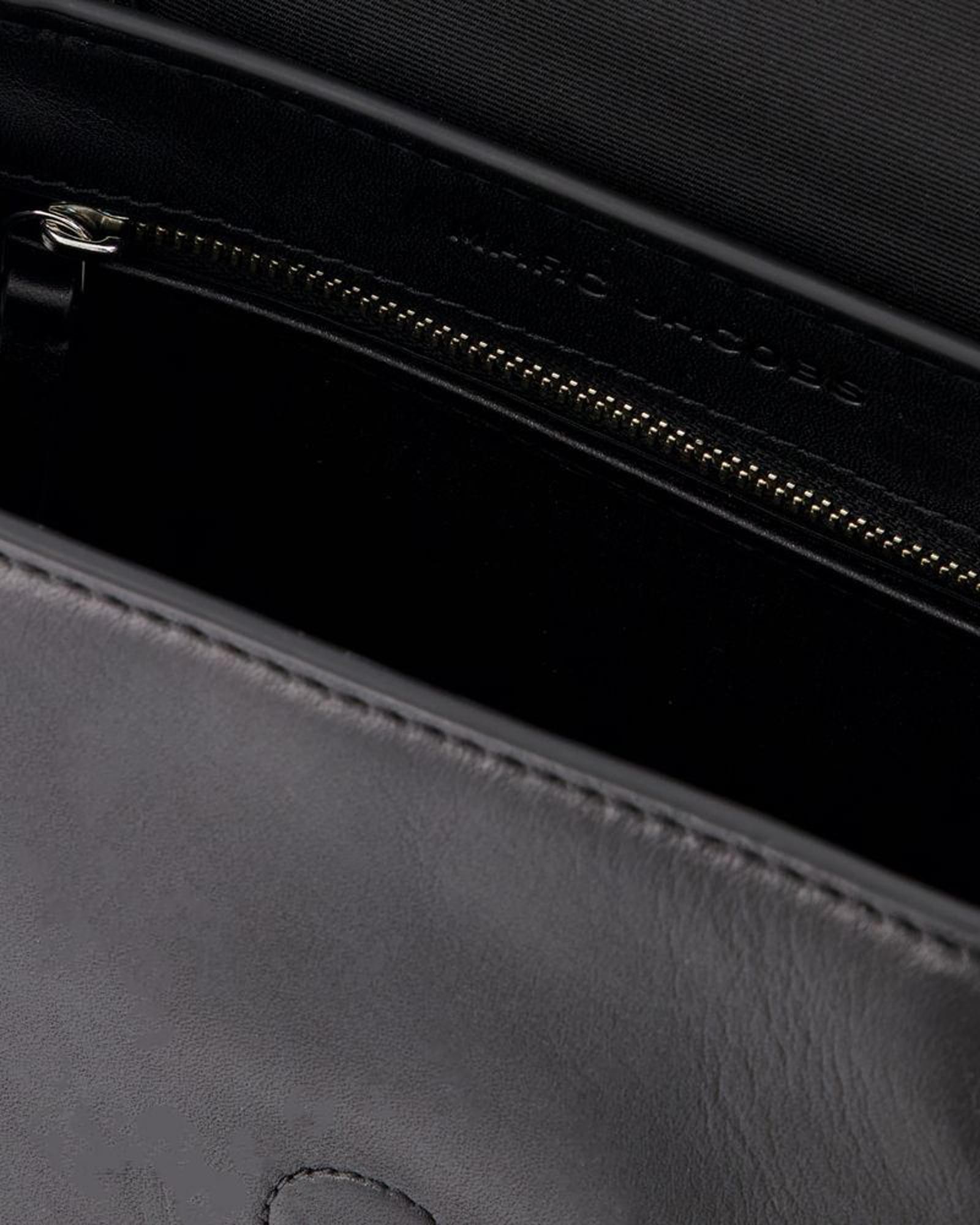 Marc Jacobs Leather Messenger Bag with Zipper Wo - Black Crossbody Bags