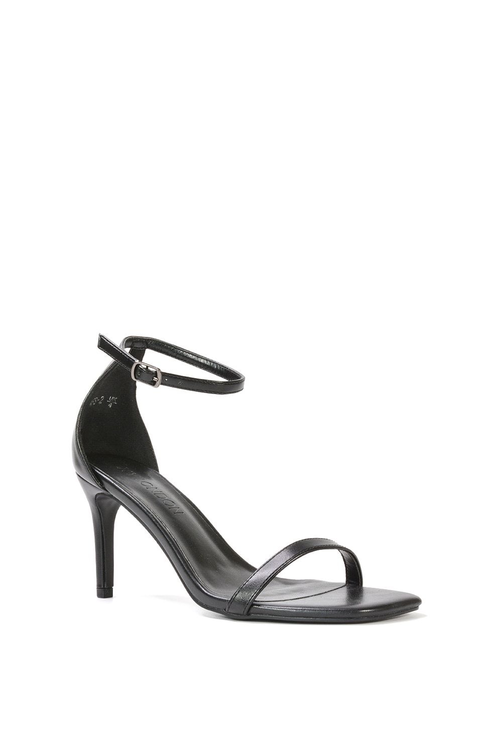 XY London 'Emma' Square Toe Stiletto High Heel Summer Sandals With Ankle Strap image 2
