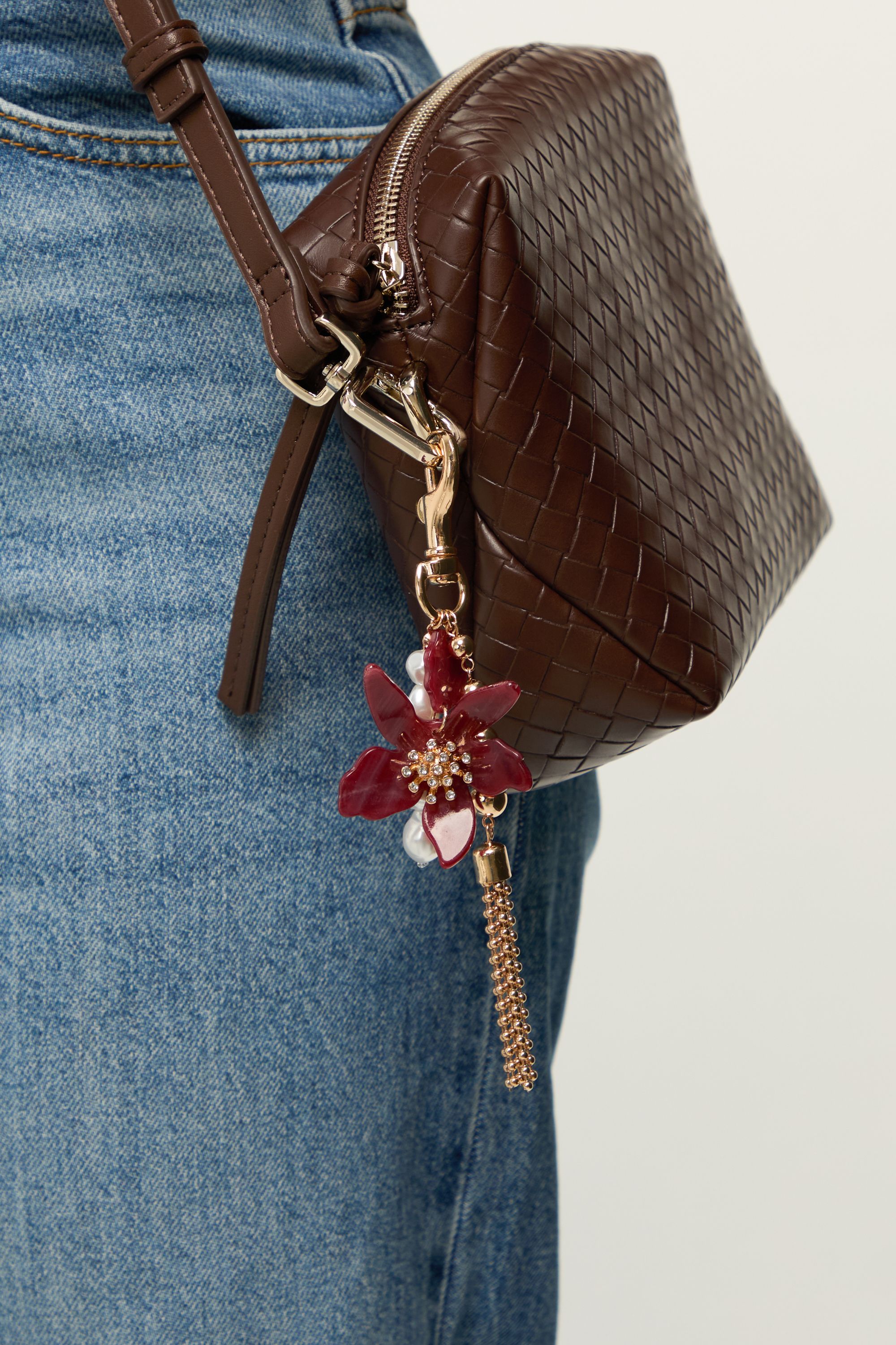 Mood Gold Plated Floral Bag Charm image 3
