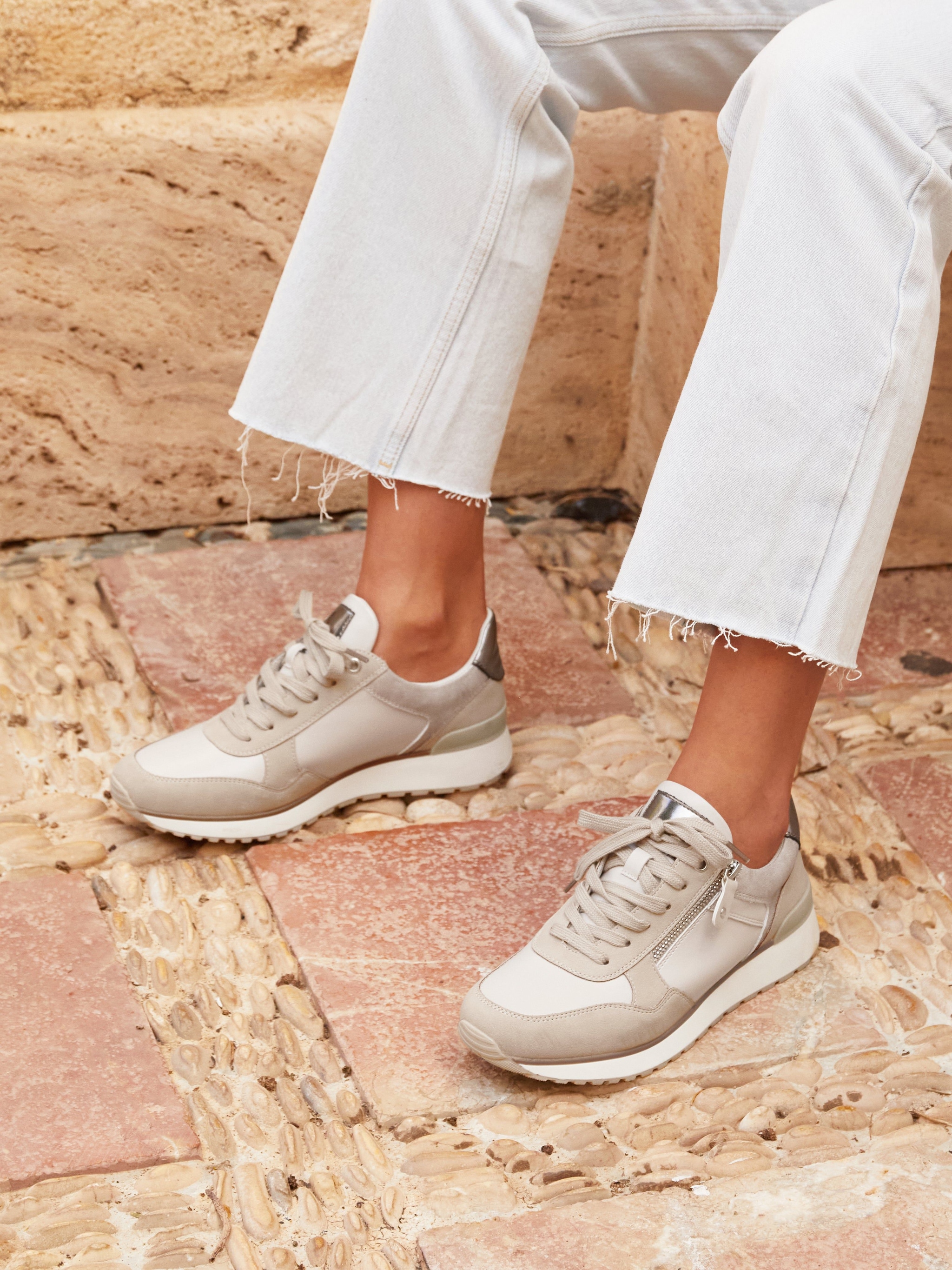 Linzi Euston Mocha Multi Coloured Trainer image 2