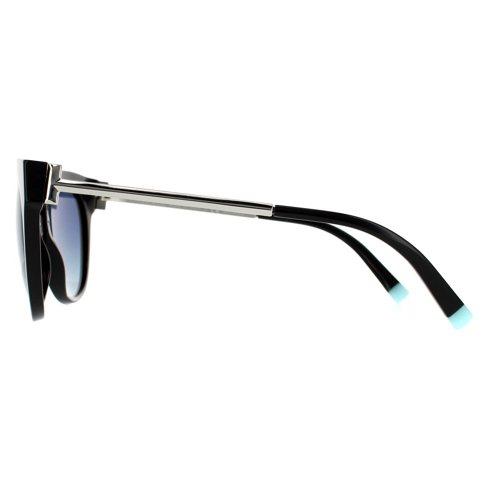 Tiffany Round Black Blue Gradient Polarized Sunglasses image 3