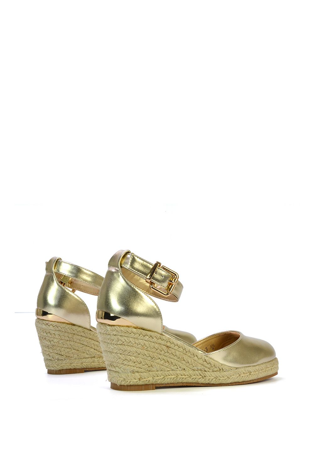 XY London 'Forest' Closed Toe Espadrille Wedge Heel Sandals image 4