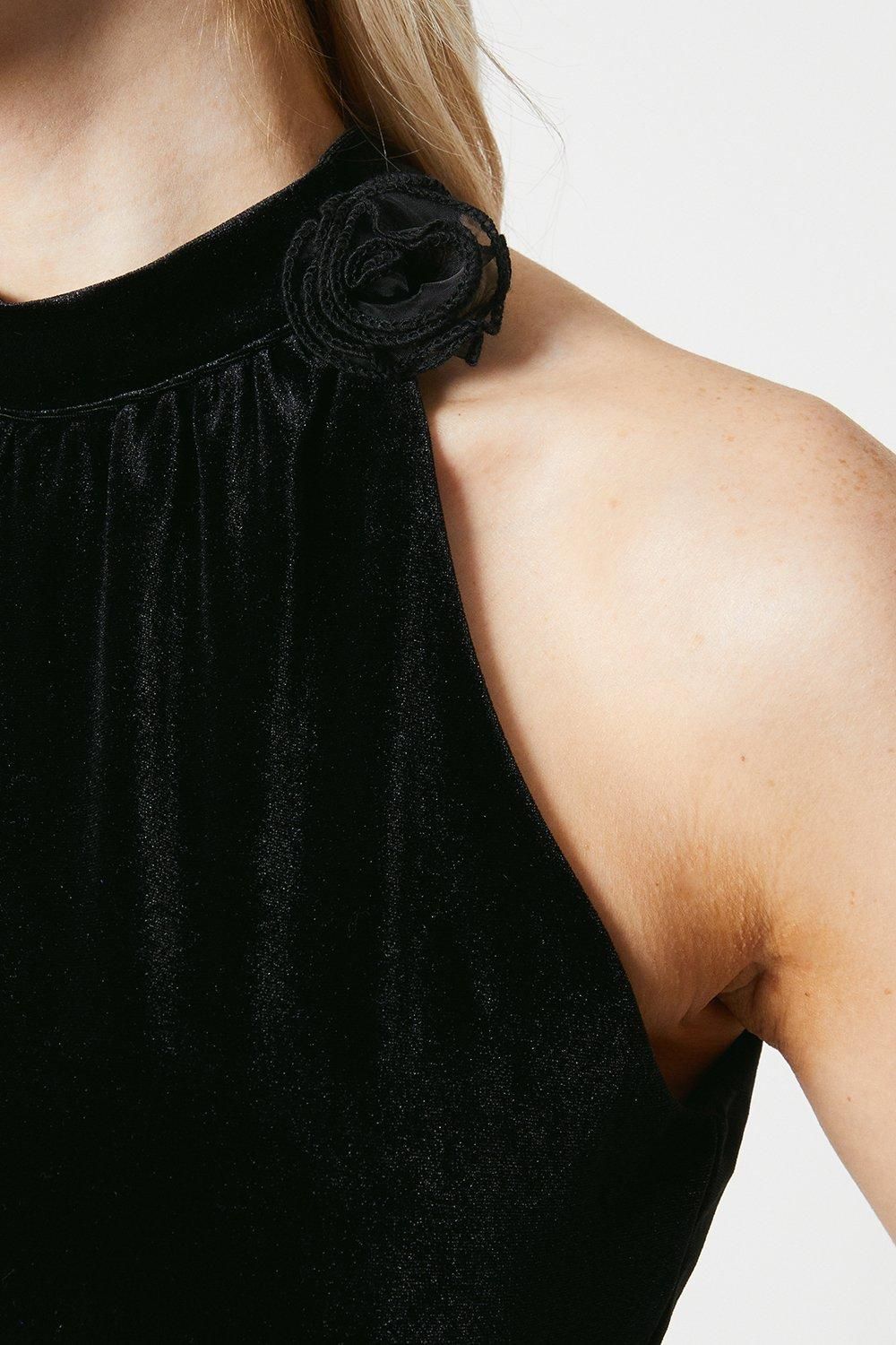 Principles Velvet Corsage Top Black image 4