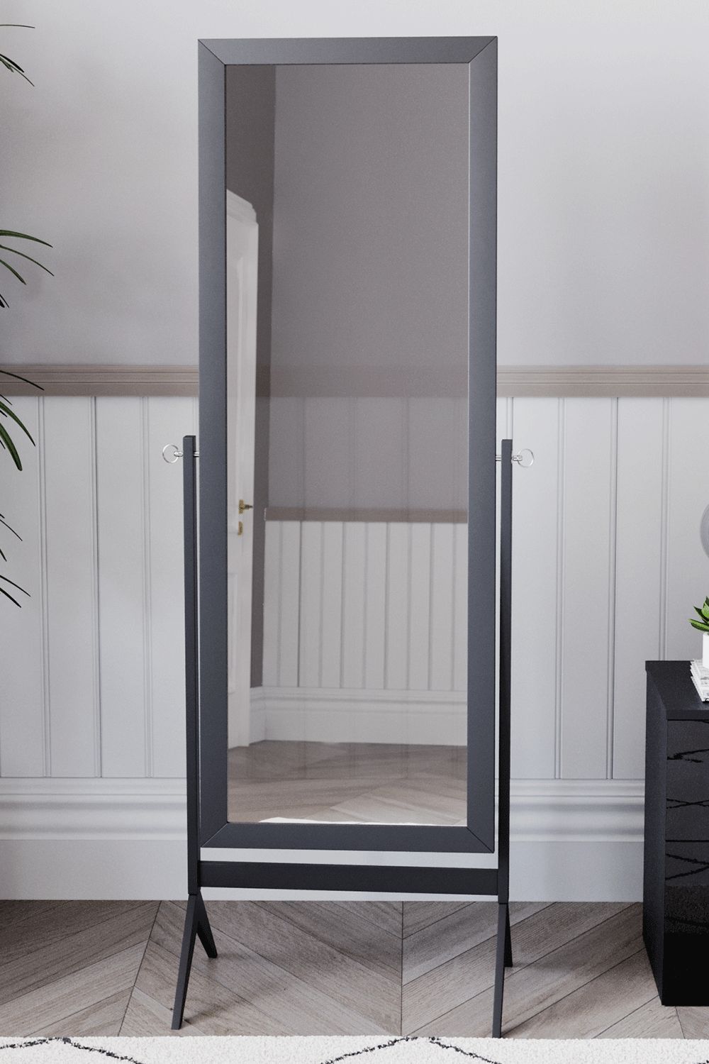 Home Discount Vida Designs Nishano Rectangle Cheval Mirror Full Length Rotating Frame image 3