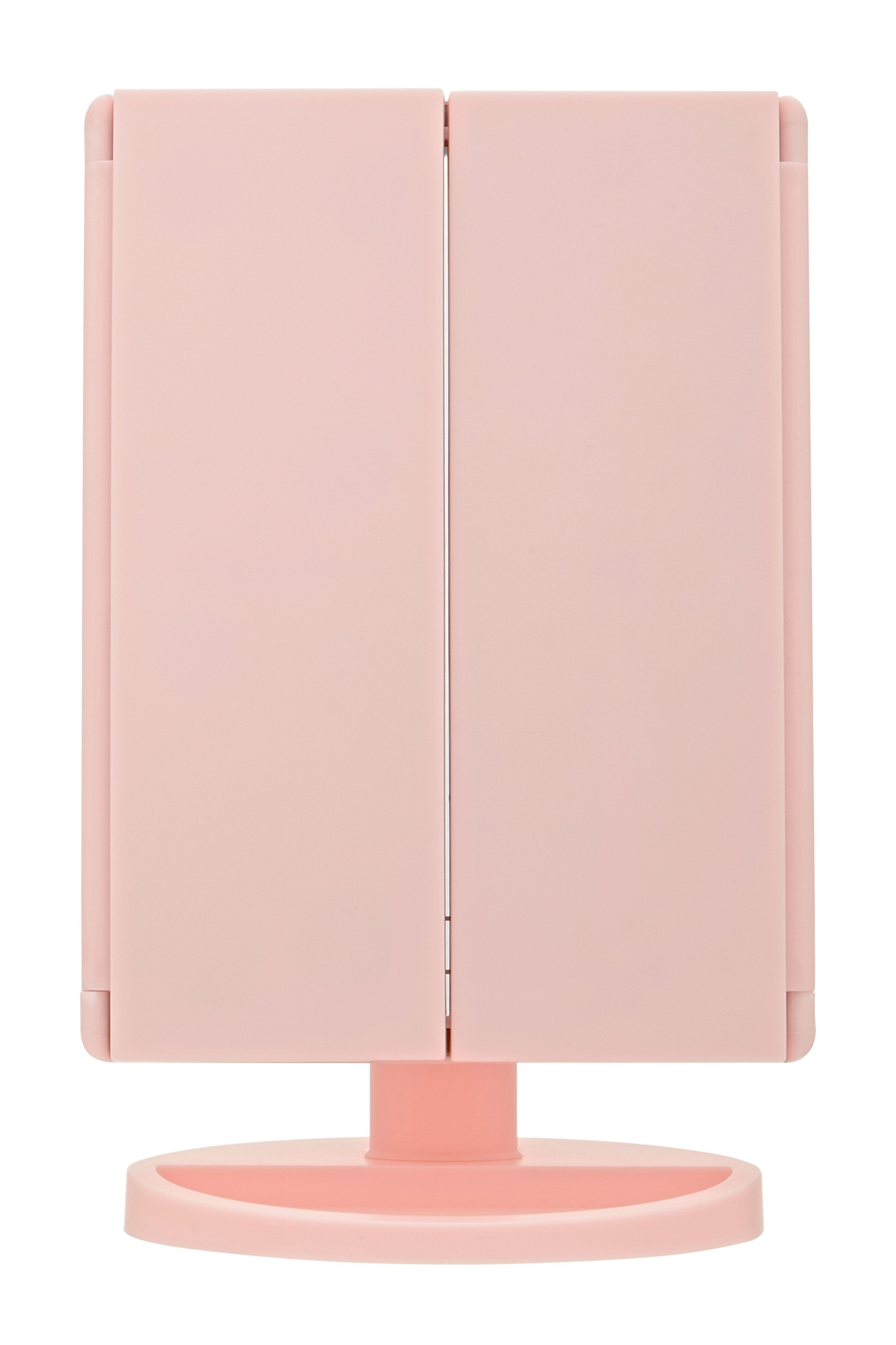 Orsina 180 Degree Rotatable Tri Fold White Table Mirror, TriFold Design Table Mirror, Versatile Small Table Mirror image 2