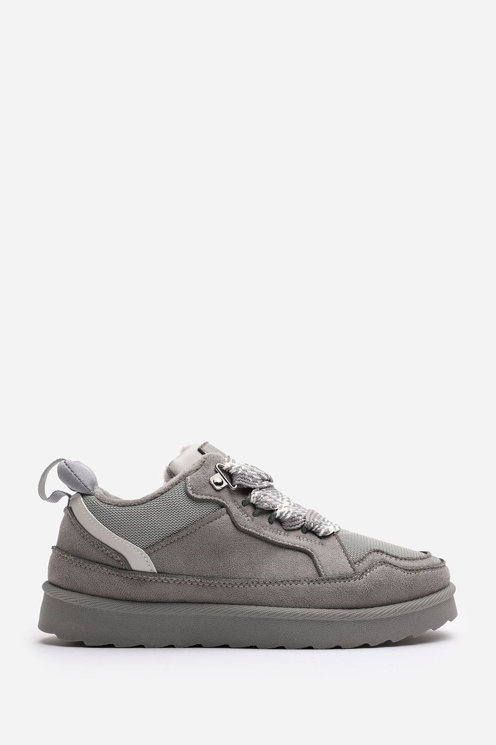 Where's That From 'Xavia' Suede Low Top Trainer Slipper With Faux Fur Lining image 2