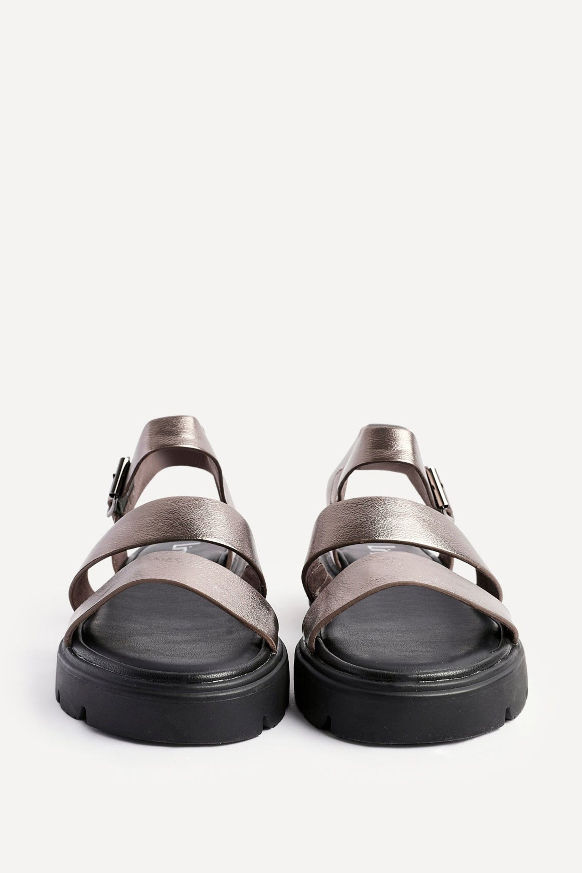 Linzi Ramona Pewter Faux Leather Gladiator Style Two Strap Sandal image 5