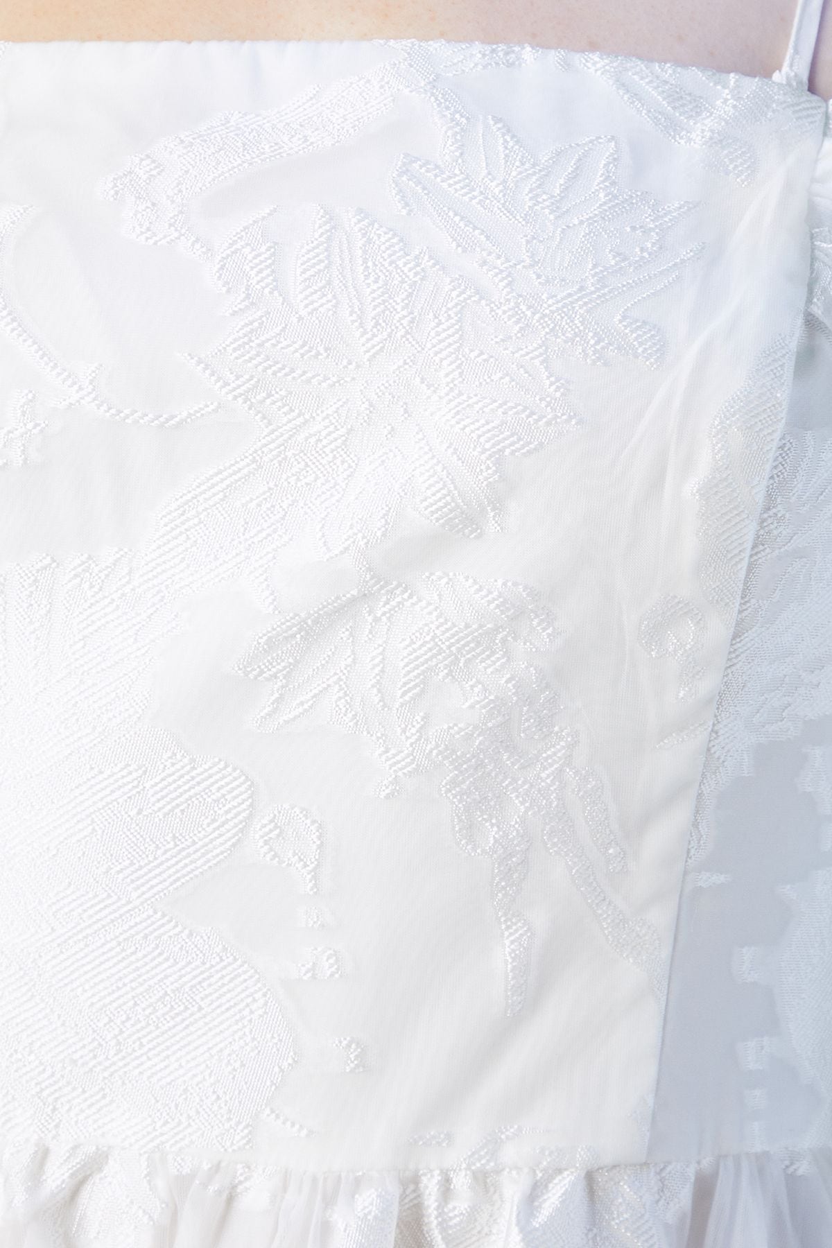 Coast Bardot Organza Jacquard Full Skirted Wedding Dress Ivory image 6