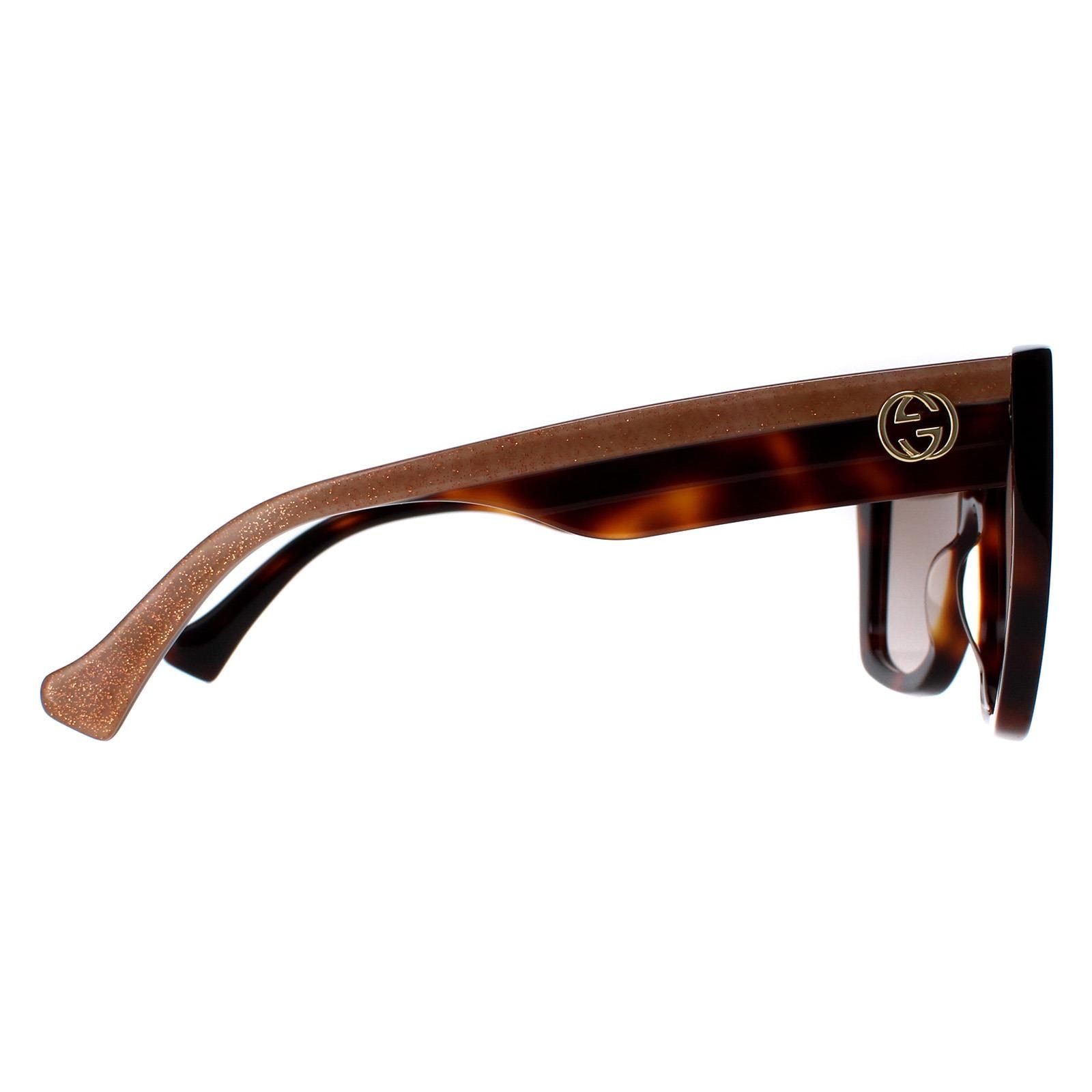 Gucci Square Havana Crystal Brown Gradient GG1300S image 4