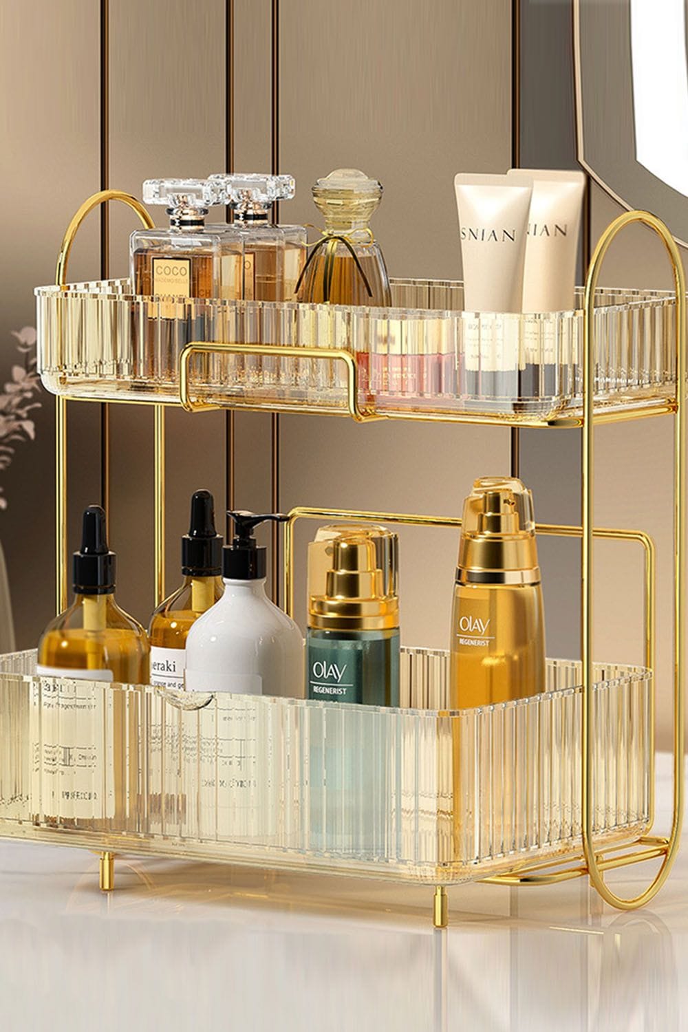 SHEONLY Dressing Table Large Makeup Cosmetic Organiser Rack Gift Set image 1