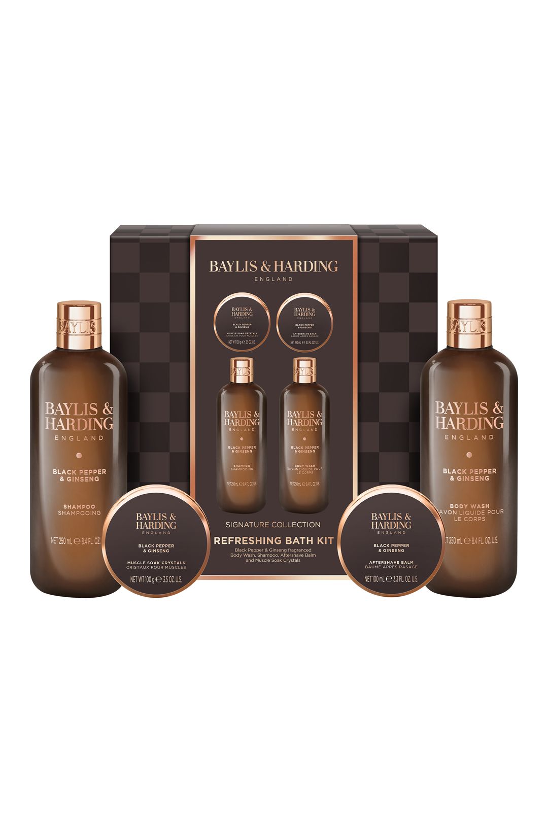 Baylis & Harding Black Pepper & Ginseng Men's Luxury Bath Kit Gift Set Multi image 3