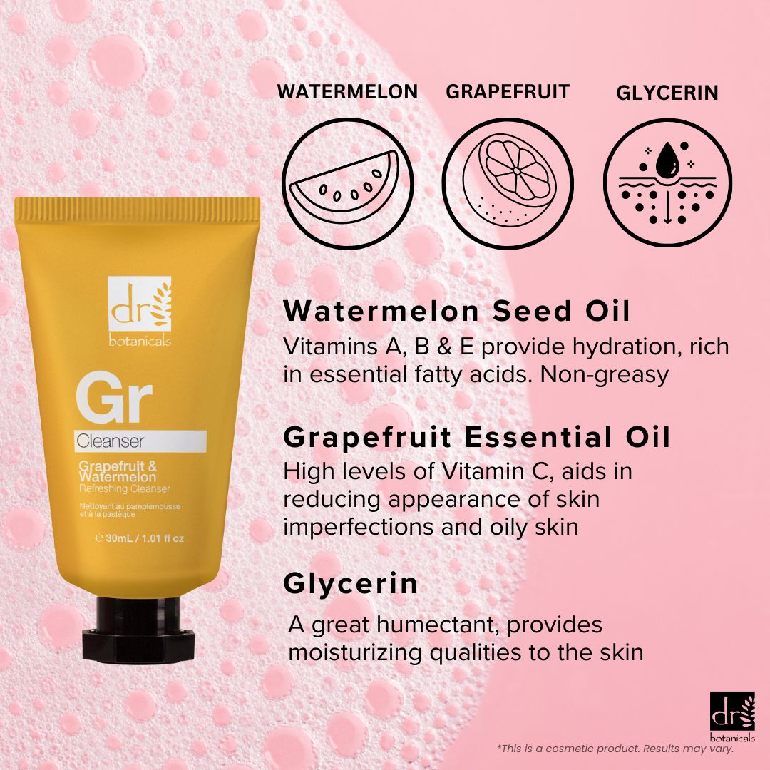 Dr. Botanicals Grapefruit & Watermelon Refreshing Cleanser 30ml image 4