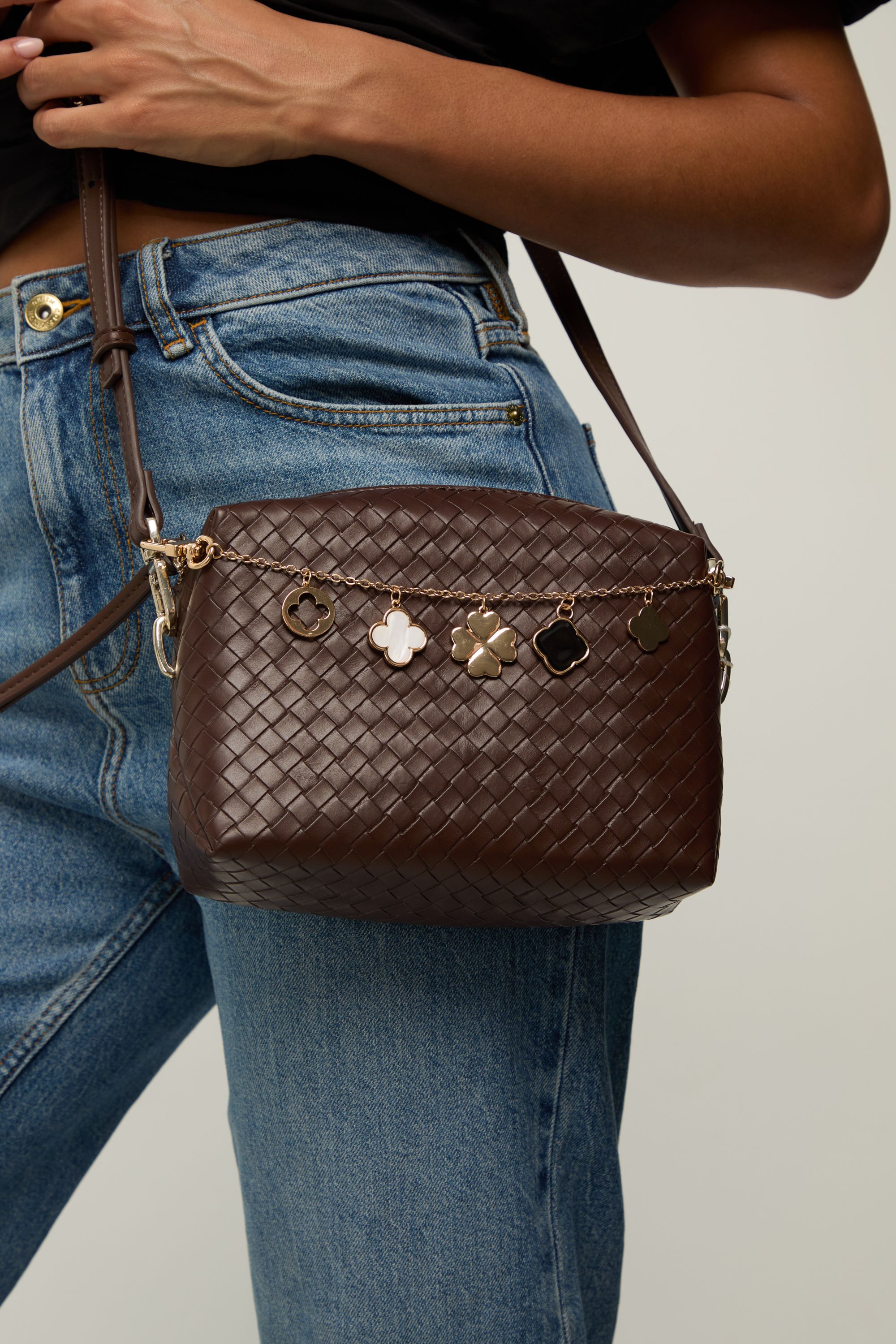 Mood Gold Plated Clover Double Clip Bag Charm image 4