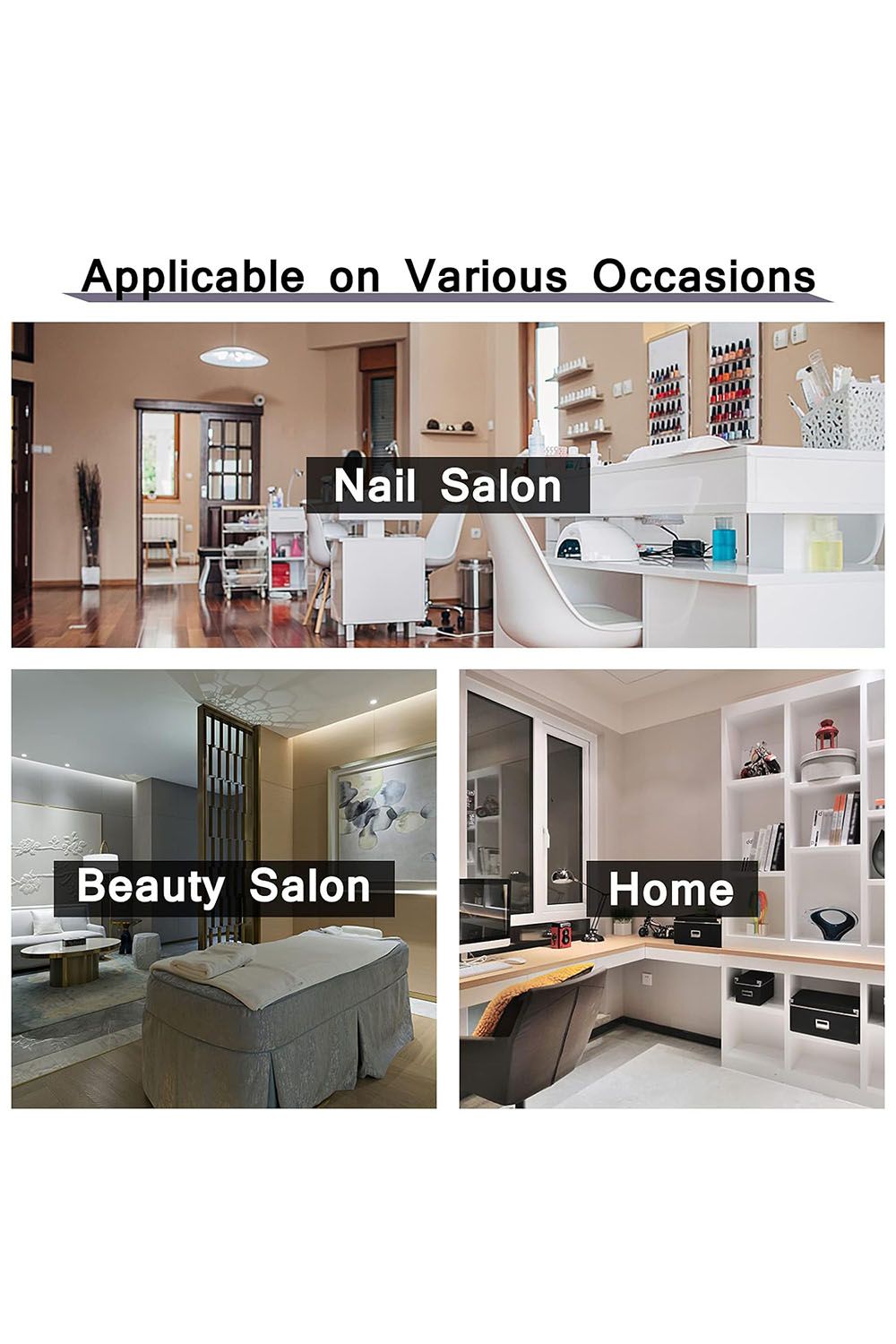 Living and Home Professional Fashion Makeup Desk Dresser Manicure Table Nail Desk with Rolling Wheels For Spa Beauty Salon & Home image 5