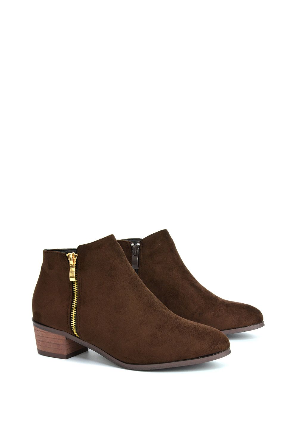 XY London 'Alberto' Low Heel Zip Up Ankle Boots image 3