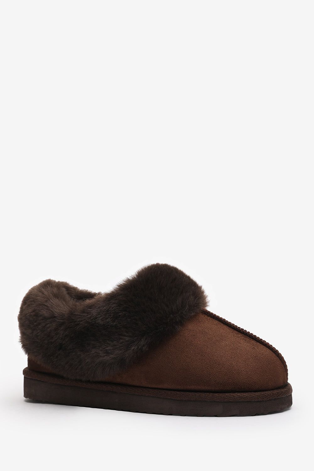 Where's That From 'Inaya' Mule Slippers with Faux Fur Collar Trim image 4