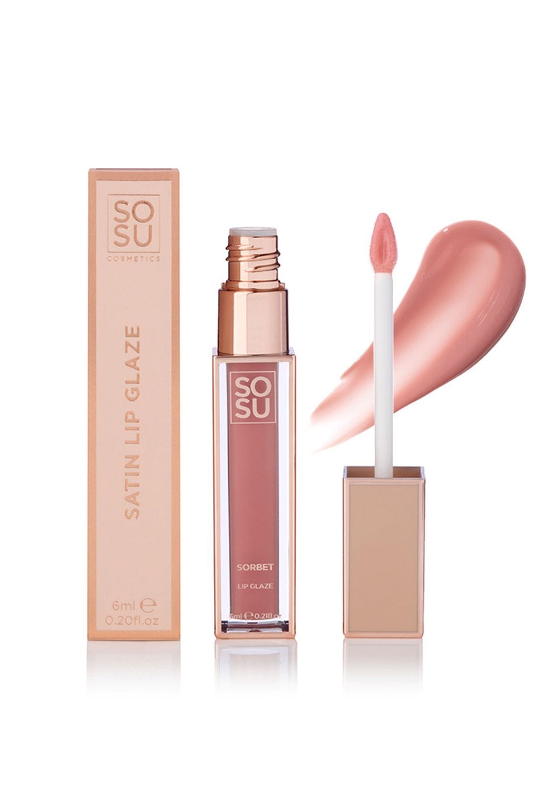 SOSU Cosmetics Satin Lipglaze 6ml Sorbet image 1