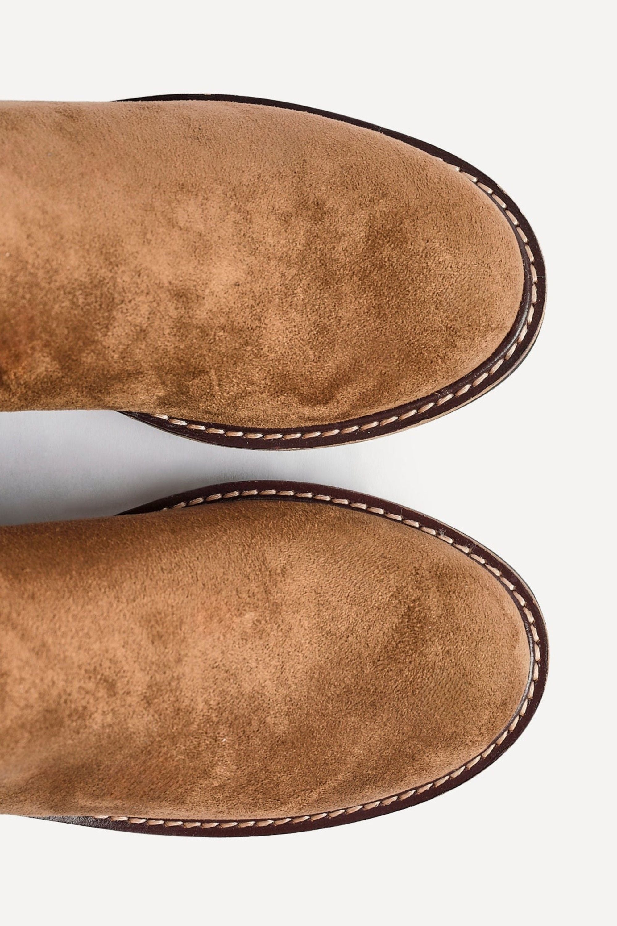 Linzi Trish Sand Faux Suede Wedged Heel Ankle Boot image 4