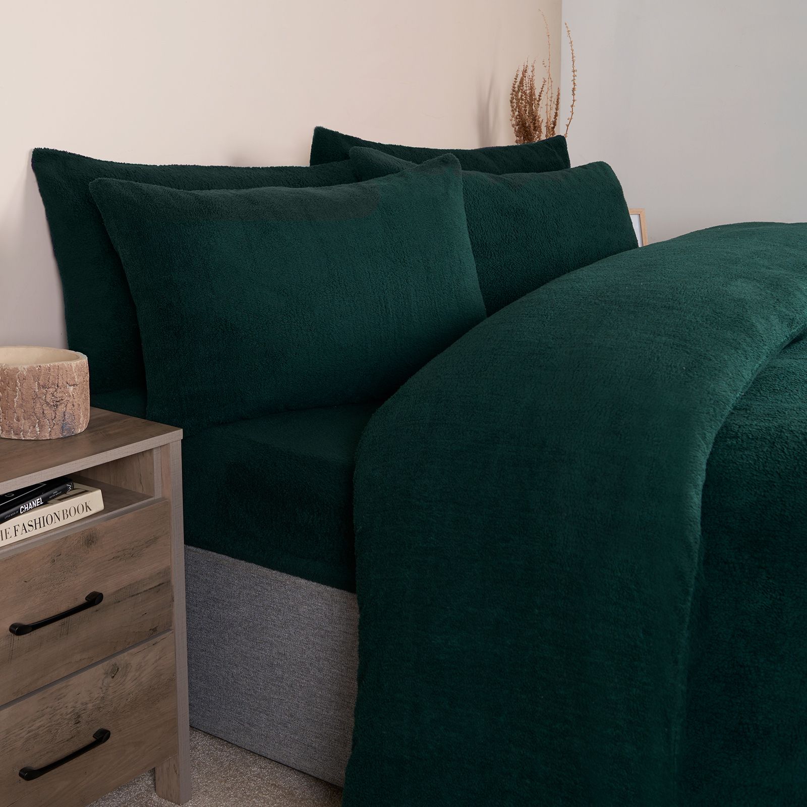 OHS Thermal Soft Teddy Fleece Duvet Cover Bedding Set image 4