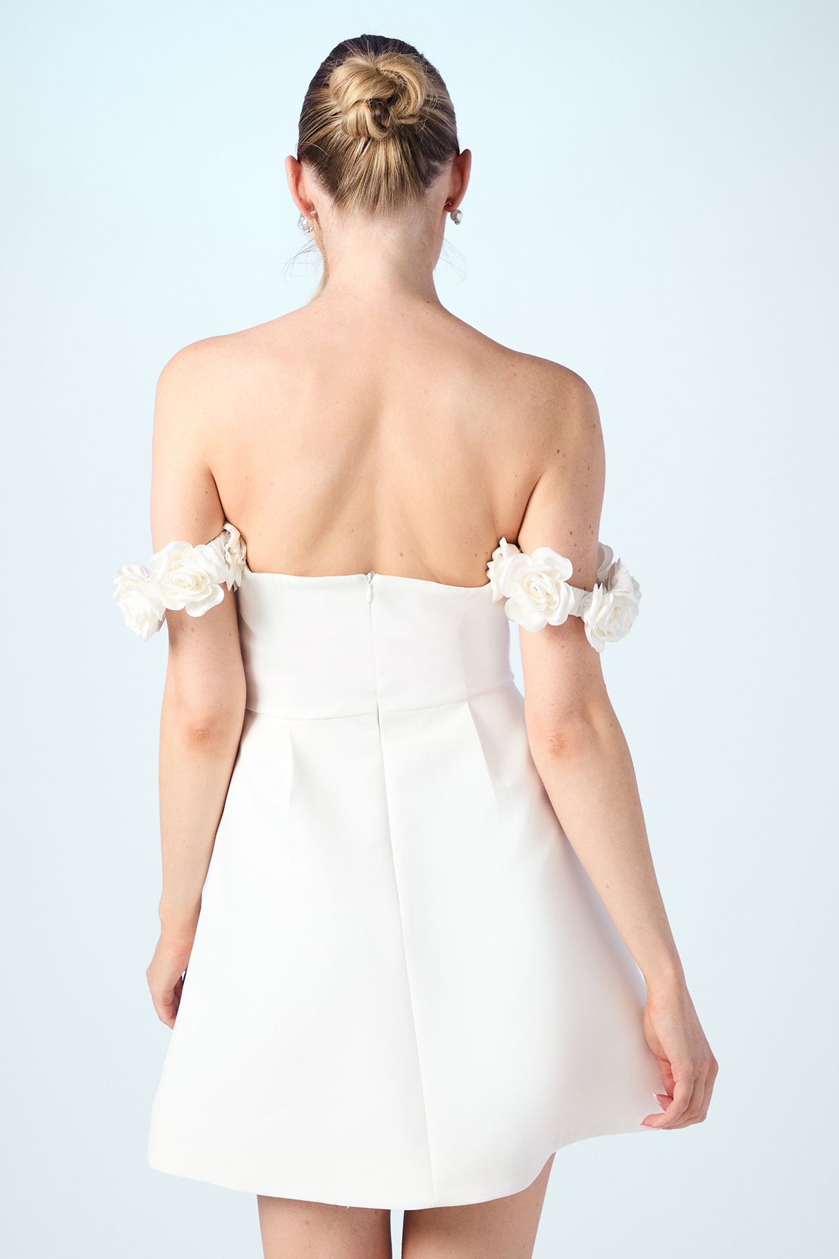 Coast Corsage Bandeau Bridal Mini Dress Ivory image 3