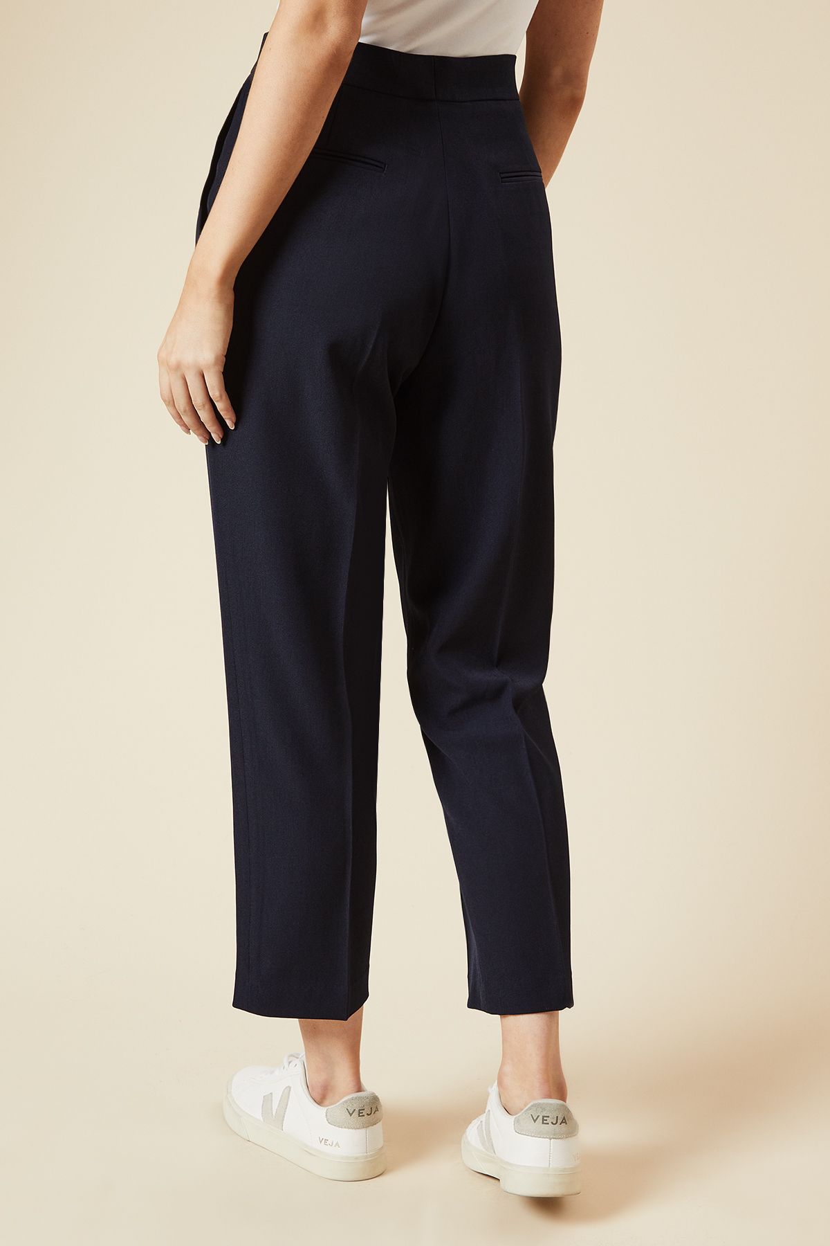 Dorothy Perkins Tab Detail Capri Trouser Navy image 3