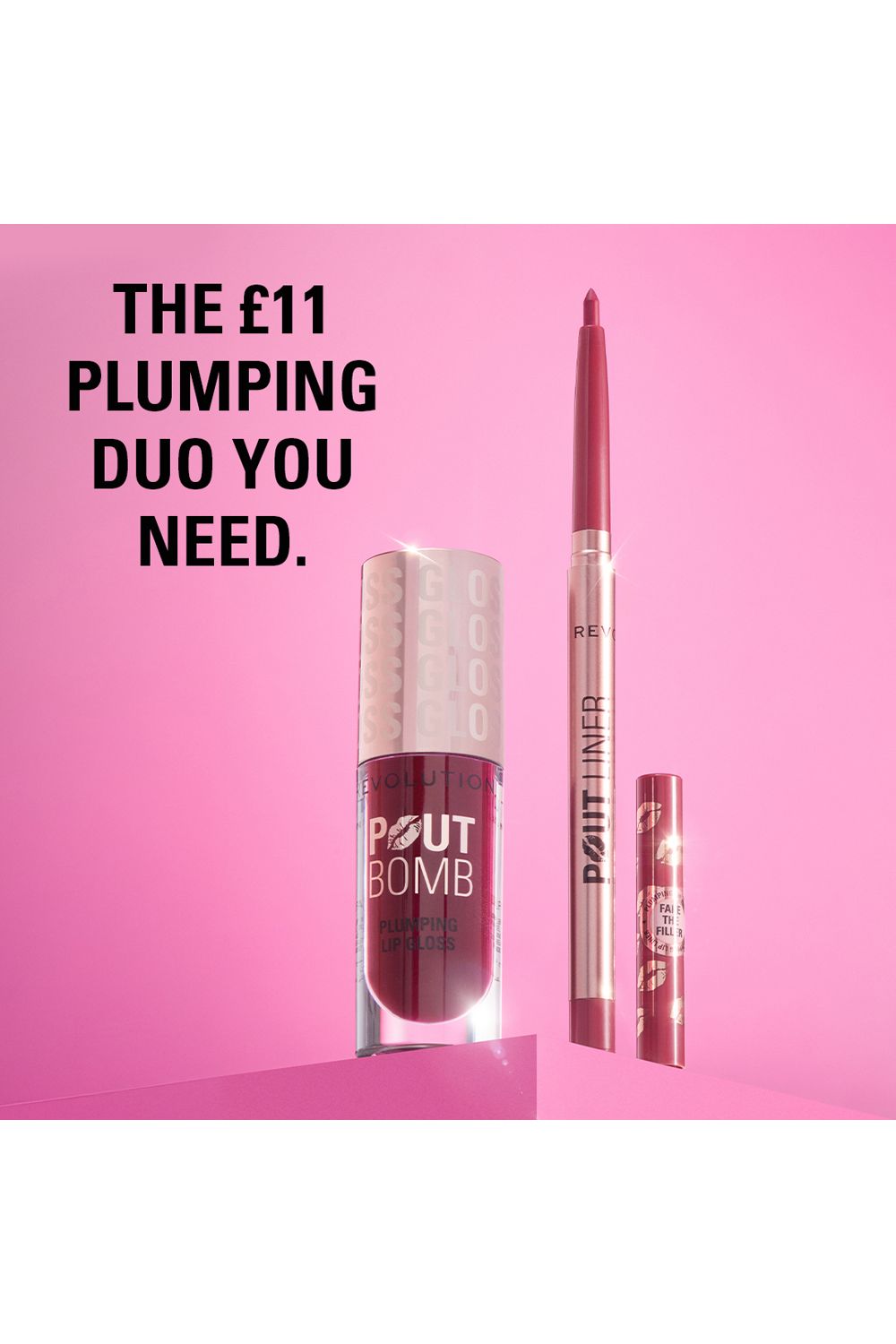 Revolution Pout Bomb Plumping Lip Liner Melba Warm Peach image 7