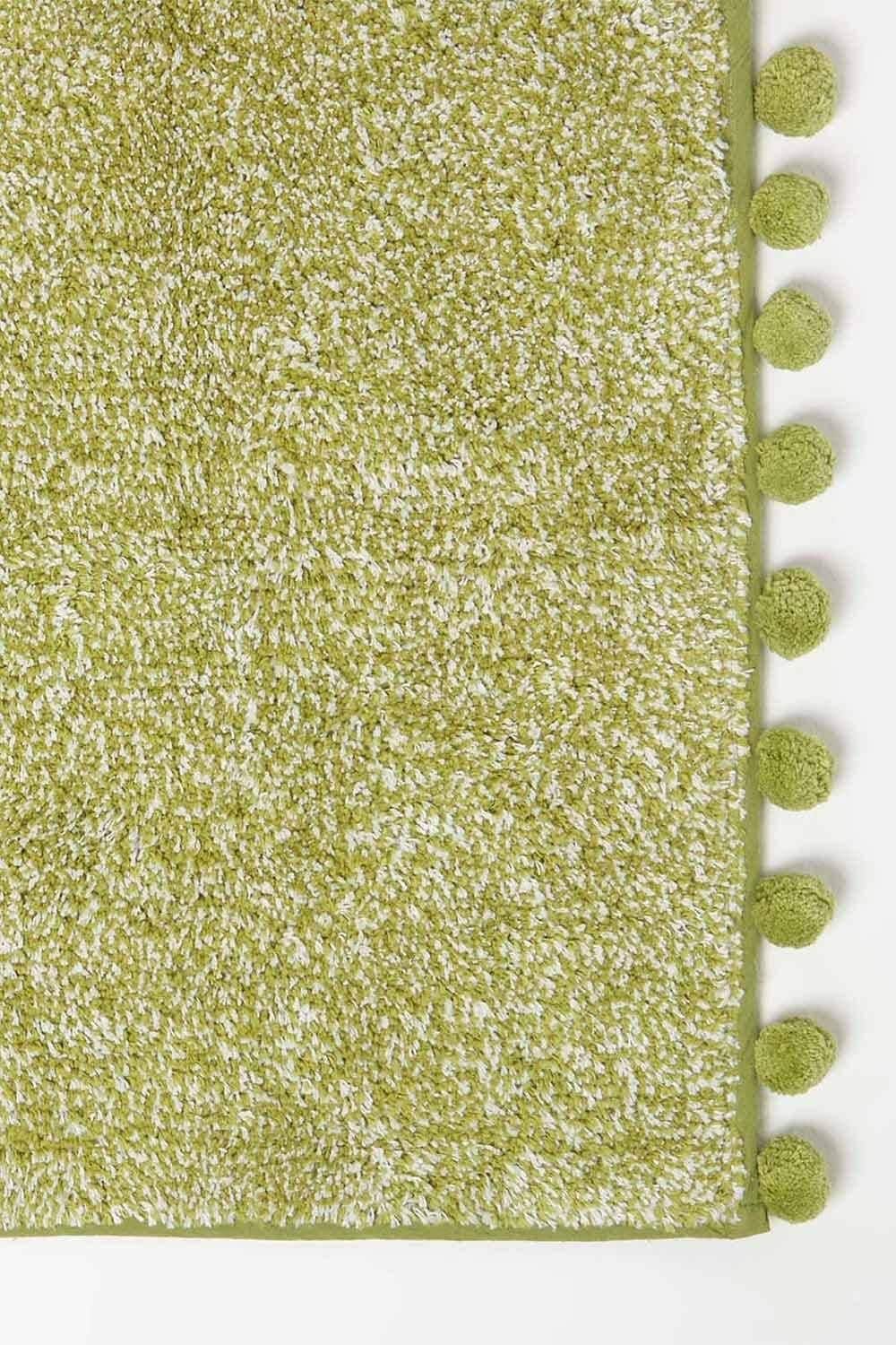 Homescapes Tufted Bath Mat 100% Cotton with Pom Pom Edges image 2