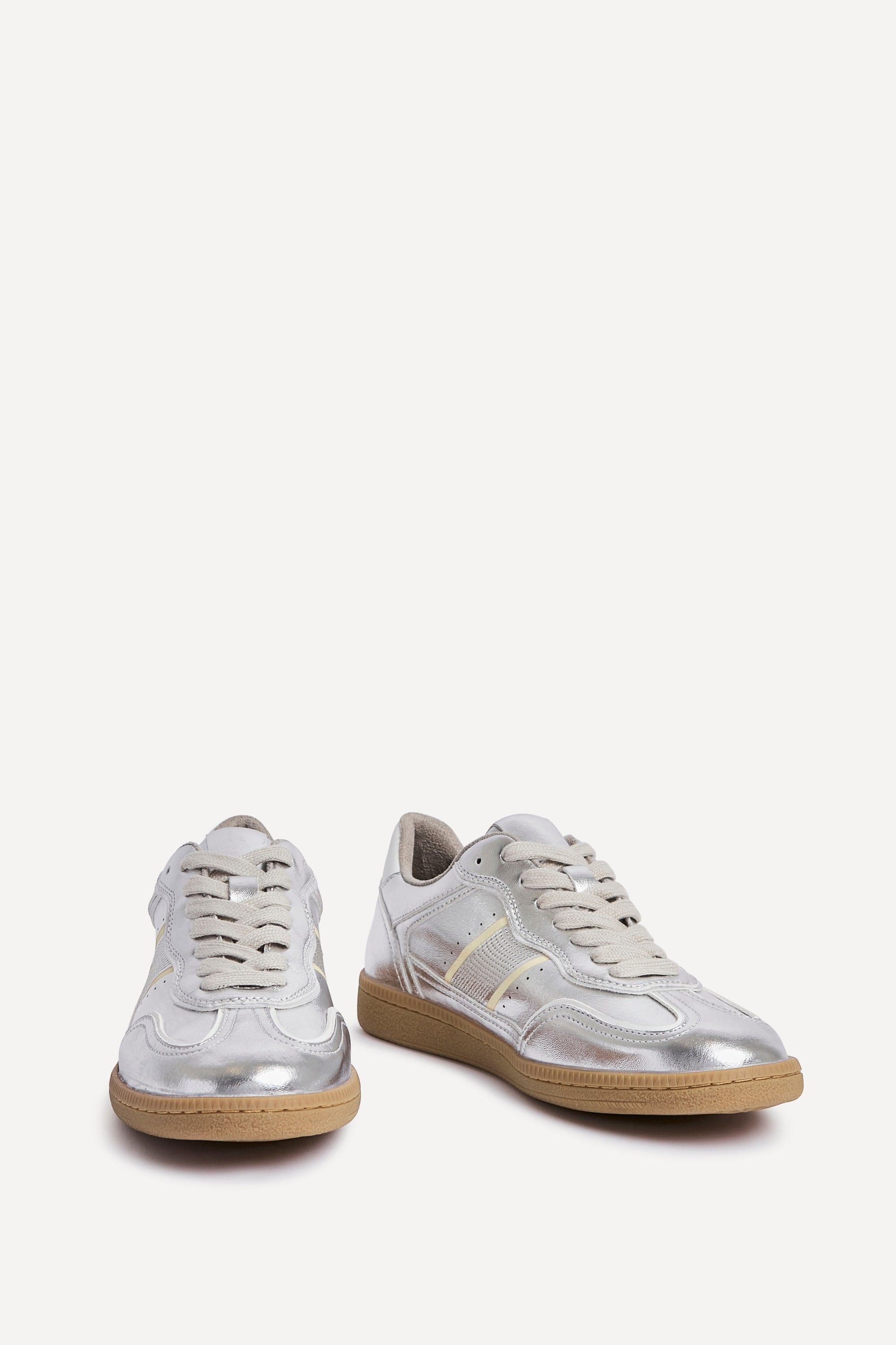 Linzi Vortex Silver Retro Style Trainers image 3