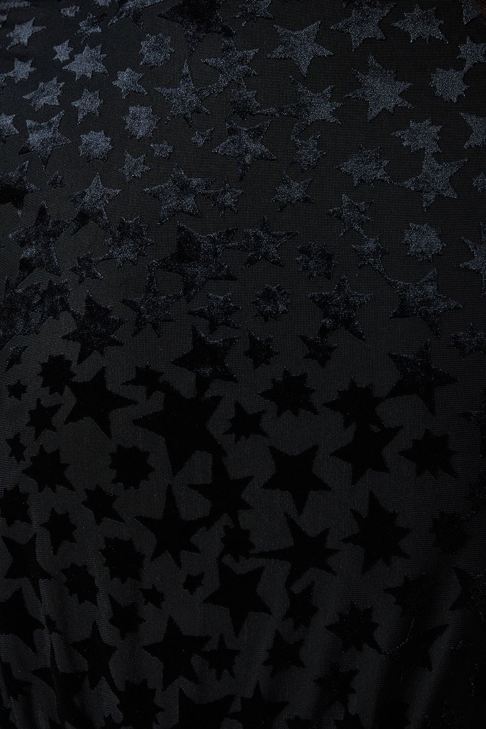 Oasis Occasion Star Velvet Tie Back Mini Dress Black image 5