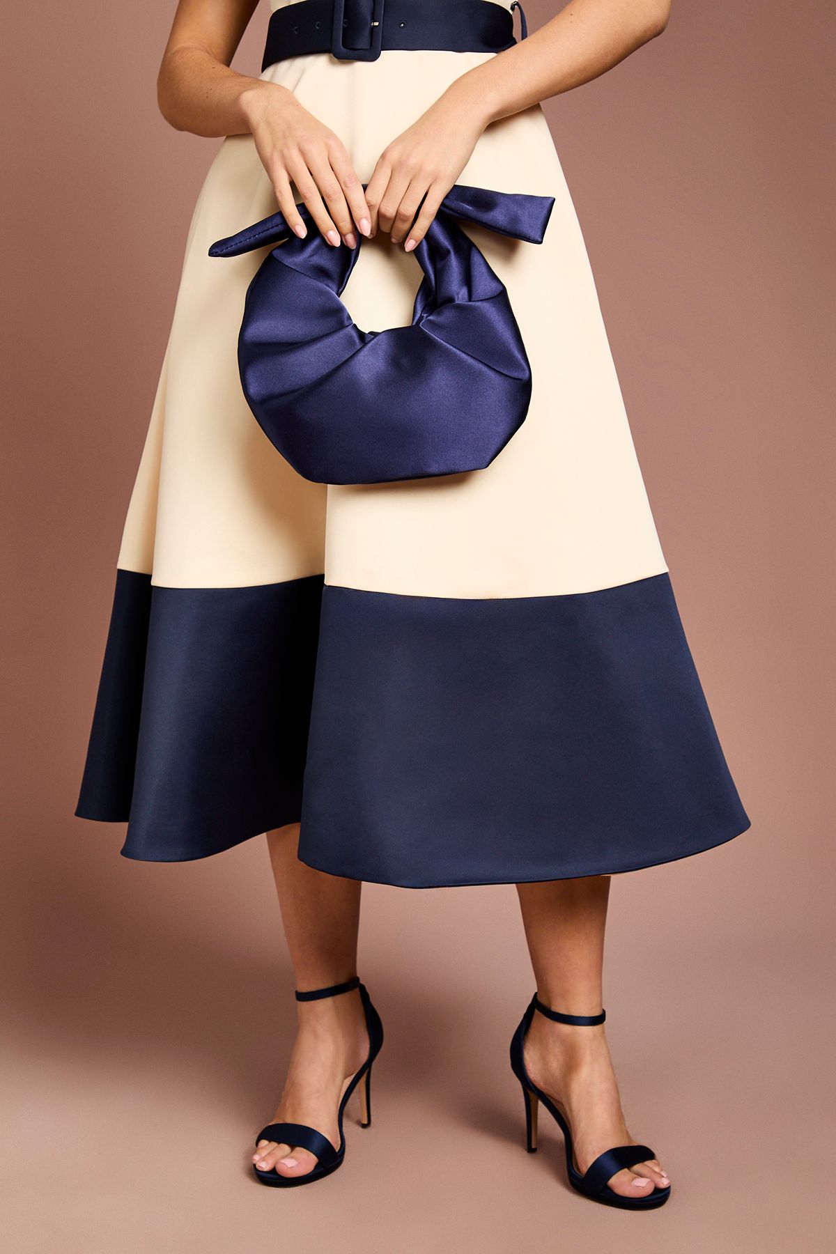 Coast Jennifer Satin Bow Detail Grab Bag Navy image 2