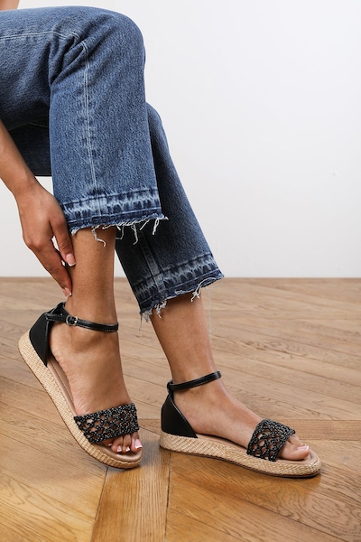 Where's That From 'Desiree' Handwoven Flatform Espadrille Sandal