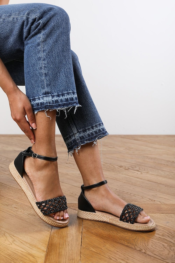 Where's That From 'Desiree' Handwoven Flatform Espadrille Sandal