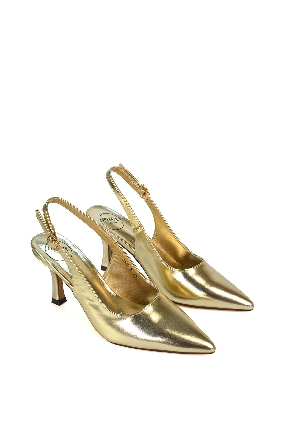 XY London 'Valerie' Stiletto High Heel Closed Toe Slingback Court Shoes image 4