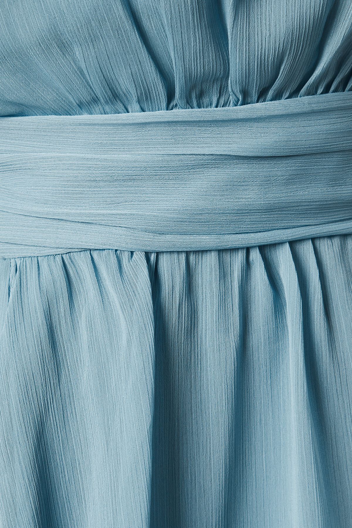 Coast High Low Chiffon One Shoulder Bridesmaid Dress Dusty Blue image 5