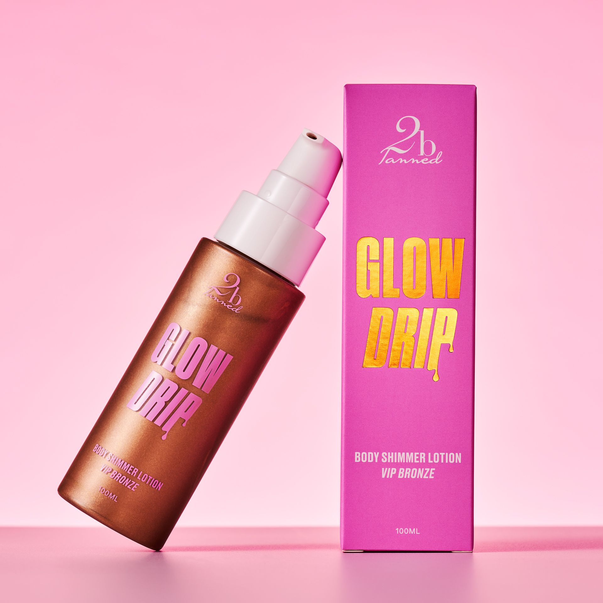 2bTanned Glow Drip VIP Bronze Body Shimmer Lotion image 2