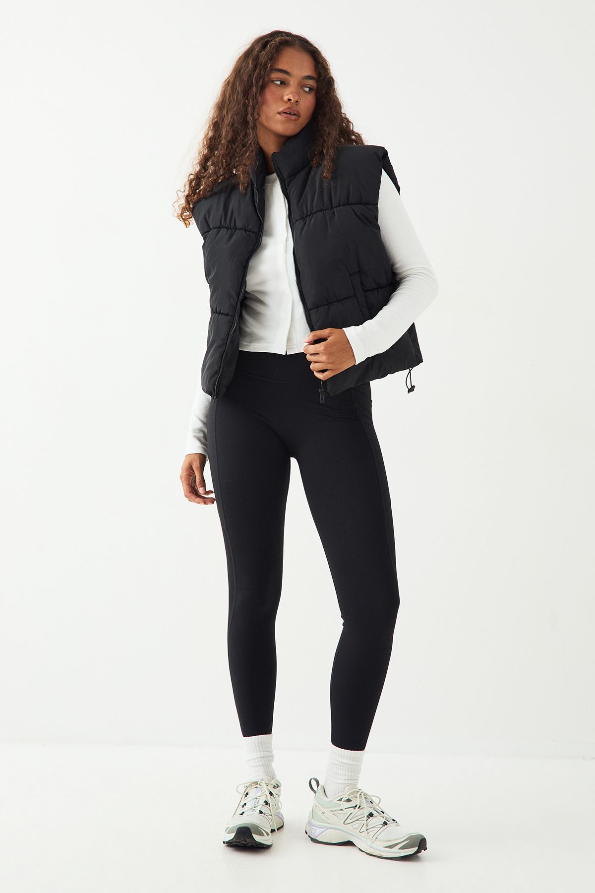 DSGN Studio DSGN Studio Sport Zip Through Puffer Gilet Black image 3