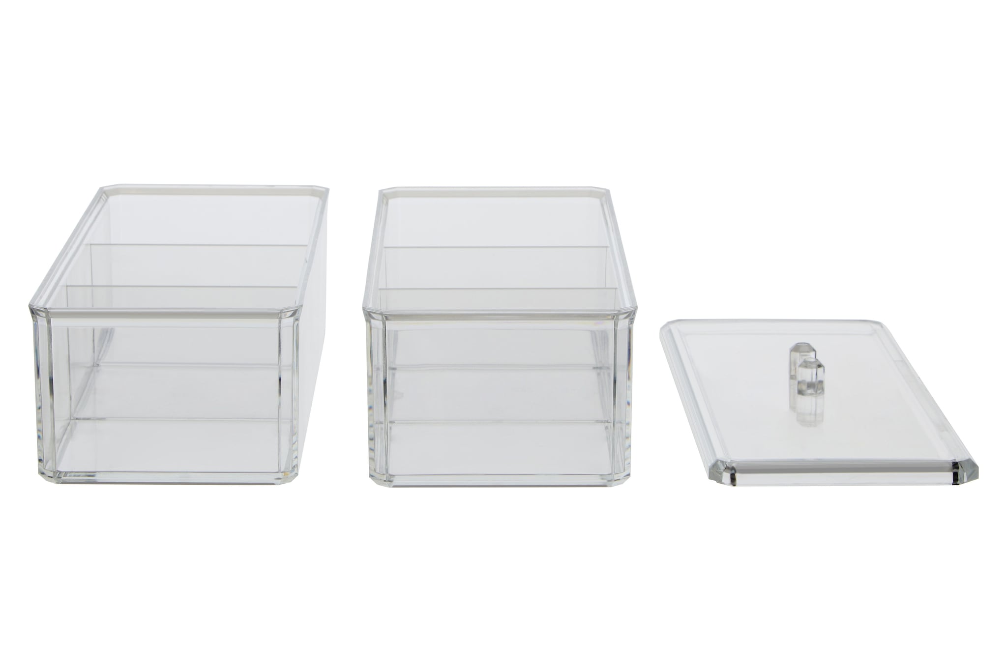 Orsina Six Compartment Plastic Cosmetics Organiser, Makeup Drawer Organiser, Cosmetic Storage Box, Makeup Tray image 4