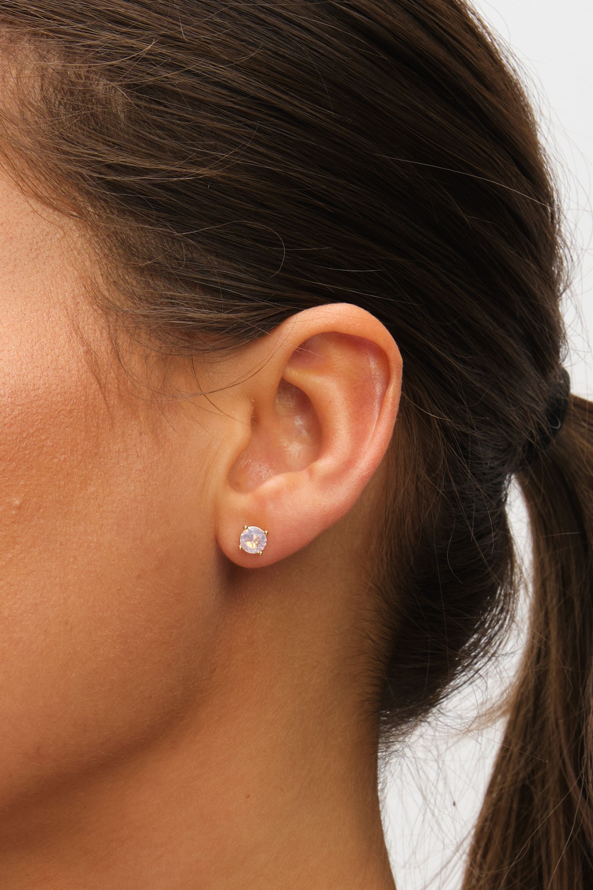 Inicio 14K Gold Plated Opal Stone Pendant Set - Gift Box image 4