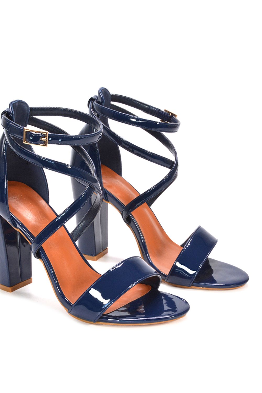 XY London 'Briella' Strappy High Block Heel Sandals image 3